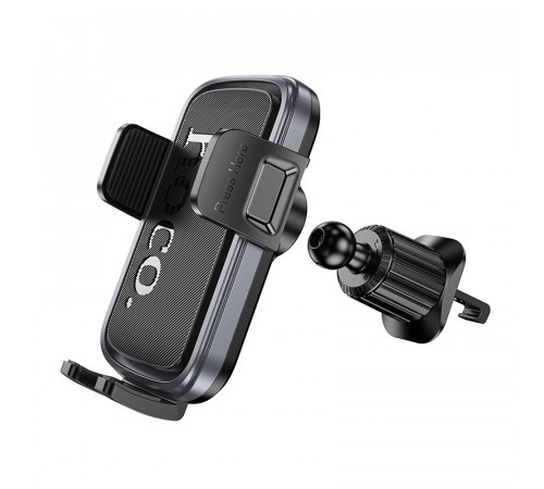 Автотримач для телефона HOCO H78 Vista push-type car holder (air outlet) Black Metal Gray (6942007647885)
