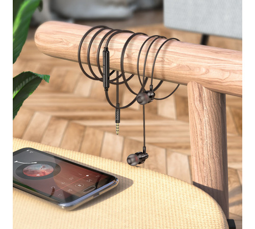 Навушники дротові HOCO M90 (3.5mm) Black Shadow (6931474759351)