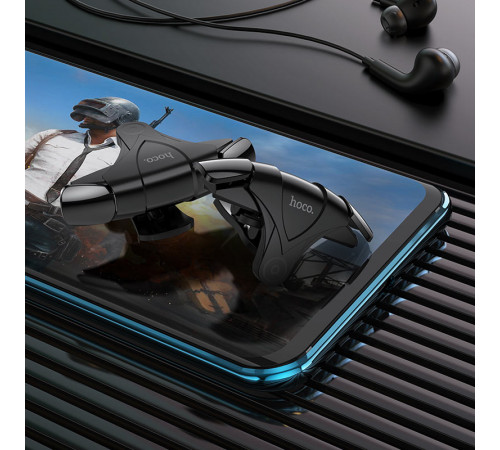 Ігровий контролер для мобільного HOCO GM5 Wolf mobile game buttons Black Metal Gray (6931474751492)