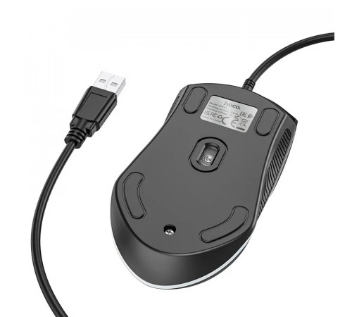 Миша HOCO GM19 Enjoy gaming luminous wired mouse Black (6931474784131)