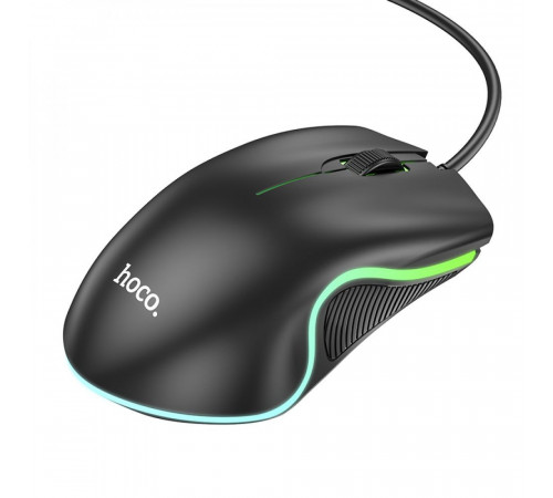Миша HOCO GM19 Enjoy gaming luminous wired mouse Black (6931474784131)
