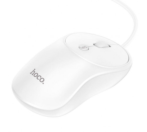 Миша HOCO GM13 Esteem business wired mouse White (6931474757852)