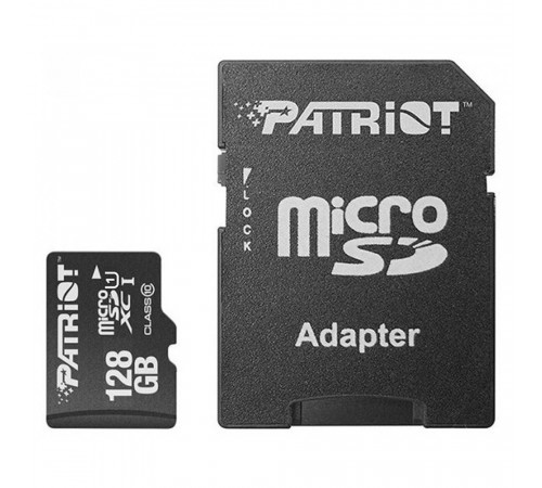 Карта пам'яті microSDXC (UHS-1) Patriot LX Series 128Gb class 10 (adapter SD) (PSF128GMCSDXC10)
