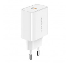 Мережевий зарядний пристрій BOROFONE BA57A Easy Speed single port PD20W charger White (6931474745538)