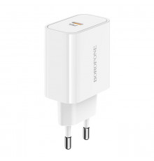 Мережевий зарядний пристрій BOROFONE BA57A Easy Speed single port PD20W charger White (6931474745538)