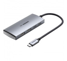 USB-хаб UGREEN CM480 USB-C to 2× USB 3.2+2×USB-C Adapter 10G (UGR-30758) (UGR-30758)