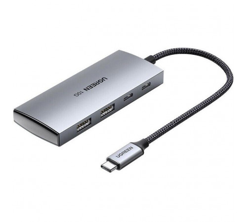 USB-хаб UGREEN CM480 USB-C to 2× USB 3.2+2×USB-C Adapter 10G (UGR-30758) (UGR-30758)