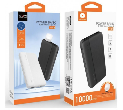 Зовнішній акумулятор WUW Y145 10000mAh Black (Y145)