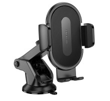 Автотримач для телефона BOROFONE BH134 Rio push-type car holder (center console) Black (6941991120671)