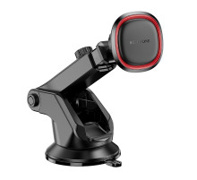 Автотримач для телефона BOROFONE BH125 Roman magnetic car holder (center console) Black and Red (6941991119552)