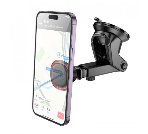 Автотримач для телефона BOROFONE BH125 Roman magnetic car holder (center console) Black and Red (6941991119552)