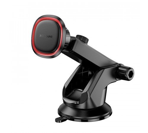 Автотримач для телефона BOROFONE BH125 Roman magnetic car holder (center console) Black and Red (6941991119552)