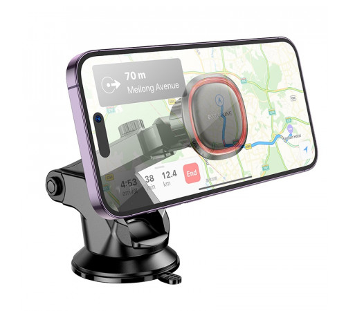 Автотримач для телефона BOROFONE BH125 Roman magnetic car holder (center console) Black and Red (6941991119552)