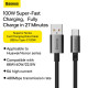 Кабель Baseus Superior Series Fast Charging Data Cable USB to Type-C 100W 1m Cluster Black (P10320102114-00)