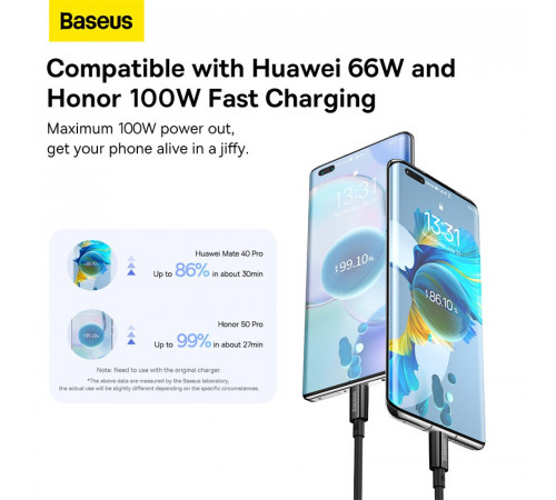 Кабель Baseus Superior Series Fast Charging Data Cable USB to Type-C 100W 1m Cluster Black (P10320102114-00)