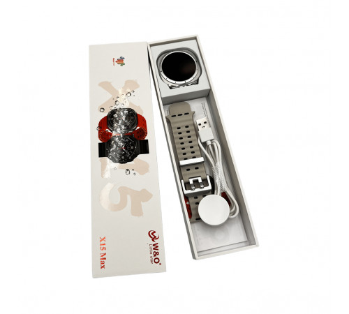 Смарт-годинник W&O X15 Max 38mm. 330 mAh. Amoled+IP67 White (WOX15MW)