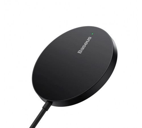 Бездротовий зарядний пристрій Baseus Simple Mini3 Magnetic Wireless Charger 15W Black (CCJJ040001)