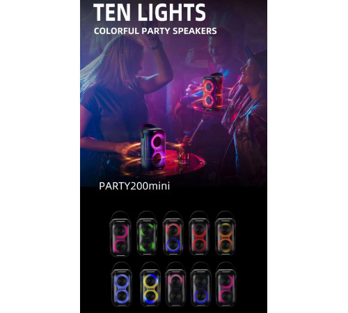 УЦІНКА Колонка HOPESTAR Party 200 mini з радіо (12,18*10,4*21,5 см) (під ремонт)