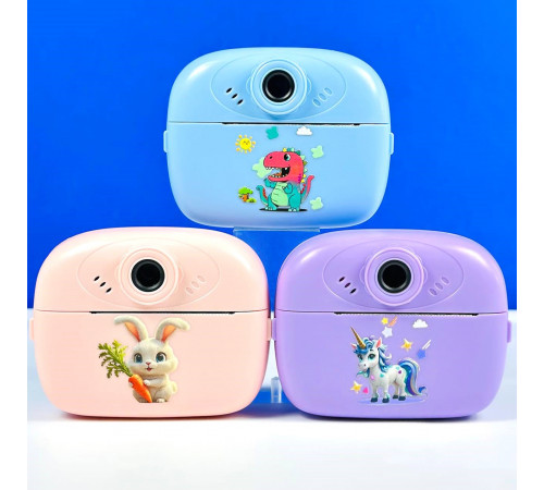 Дитяча фотокамера Звірятки AM300 із функцією друку та з фронтальною камерою