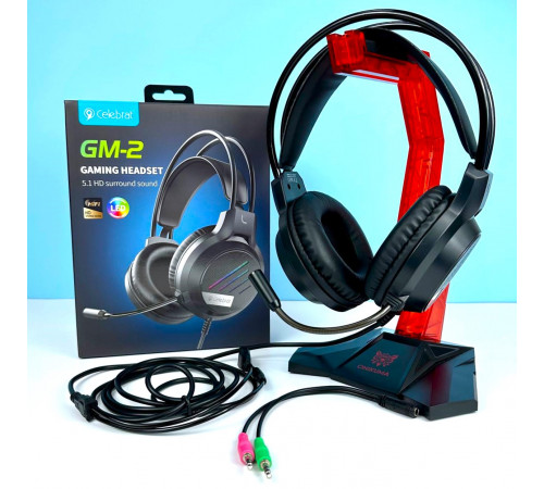 Навушники комп'ютерні Celebrat GM-2 3.5mm з мікрофоном