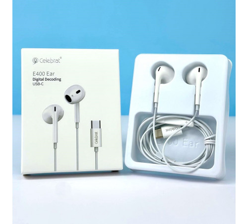 Навушники Celebrat E400 Ear Type-C 1.2m