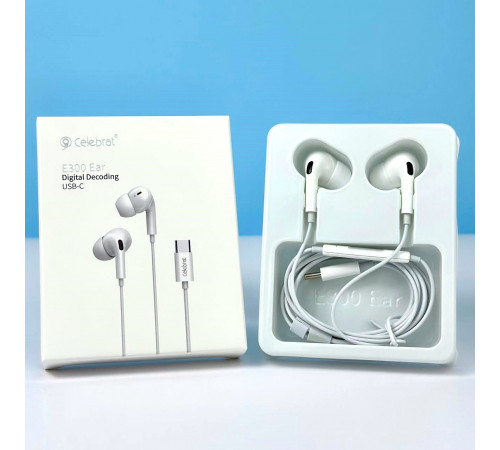 Навушники Celebrat E300 Ear Type-C 1.2m