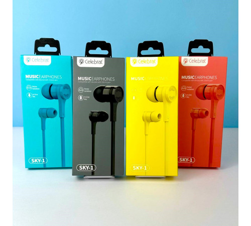 Навушники Celebrat SKY-1 3.5mm 1.2m