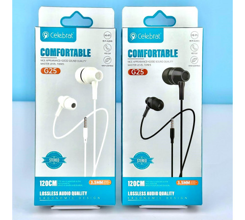 Навушники Celebrat G25 Comfortable 3.5mm 1.2m