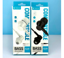 Навушники Celebrat G19 3.5mm 1.2m