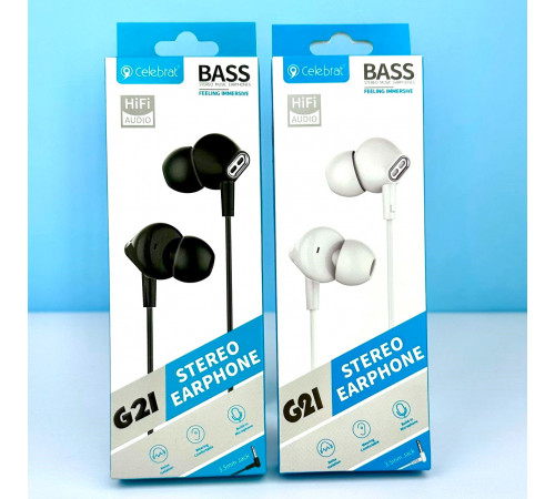 Навушники Celebrat G21 3.5mm 1.2m