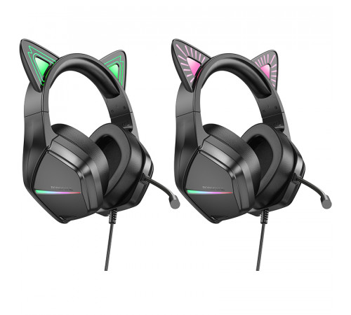 Навушники комп'ютерні дротові Borofone BO106 Cute Cat gaming
