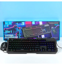 Клавіатура дротова Hoco DI16 Gaming Illuminated + мишка дротова (English розкладка)