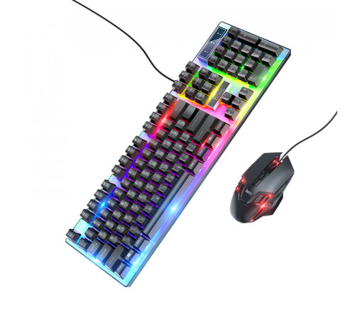 Клавіатура дротова Hoco GM18 Luminous gaming + мишка дротова (з Eng, Рус розкладками)