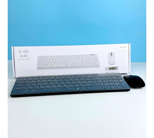 Клавіатура бездротова + мишка K06 (з Eng, Ru розкладками)
