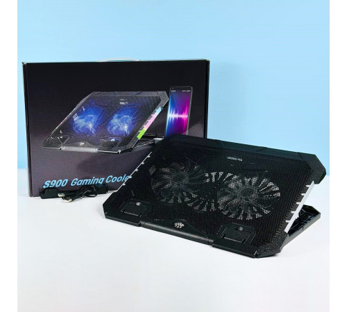 Підставка-охолоджувач для ноутбука S900 з тримачем для телефону 12-18inch (2 Fan)