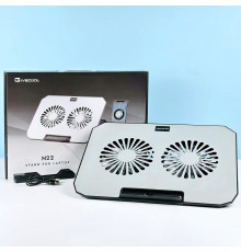 Підставка-охолоджувач для ноутбука N22 з тримачем для телефону 12-17inch (2 Fan)