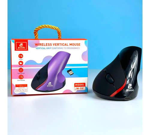 Мишка бездротова вертикальна JEQANG JW-581 2.4G