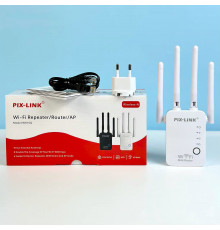 Підсилювач сигналу Wi-Fi ретранслятор PIX-LINK WR16Q 300М Repeater, Router, AP