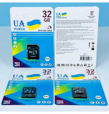Карта пам'яті UA POWER 32Gb U-1 Ultra high speed Class 10 (з адаптером SD)