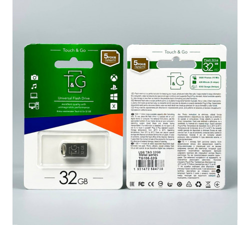 USB флеш T&G 32Gb Metal 105 USB2.0