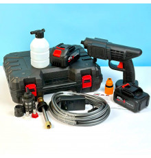 Водяной пистолет для мытья машины в пластиковом кейсе с двумя аккумуляторами