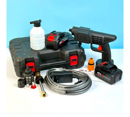Водяний пістолет для миття машини у пластиковому кейсі з 2-ма акумуляторами