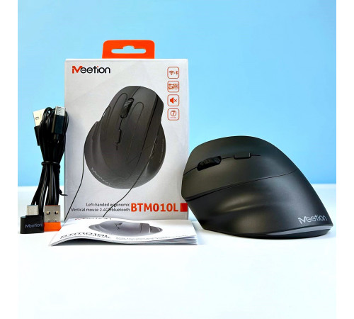 Мишка бездротова вертикальна Meetion MT-BTM010L Left Ergonomic 2.4G