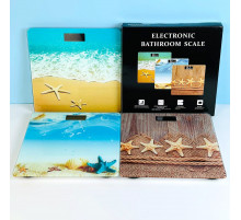 Электронные напольные цифровые весы (до 180кг) AT-26-3 с рисунком, датчиком температур, индикатором заряда