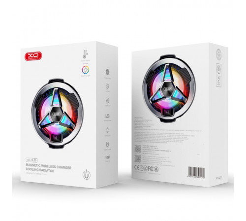 Охолоджувач для телефону XO SL05 з цифровим дисплеєм та бездротовою зарядкою (магнітний+затискач)