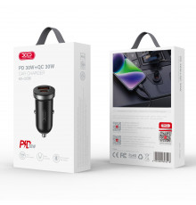 Автомобільний зарядний пристрій XO CC56 mini PD30W+QC30W