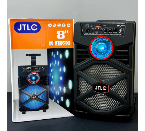 УЦІНКА Колонка JTLC JT-820 з RGB-підсвічуванням та мікрофоном (25,0*24,8*41,3 см) (не працює Bluetooth)