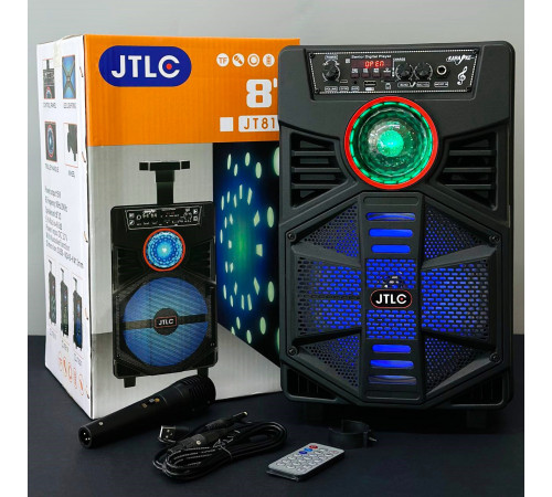 УЦІНКА Колонка JTLC JT-818 з RGB-підсвічуванням та мікрофоном (25,0*24,8*41,3см) (під ремонт)