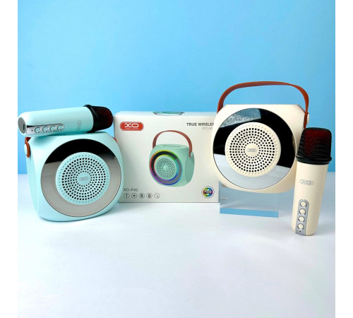 УЦІНКА Портативна колонка XO F42 Dazzling RGB з мікрофоном (11,2*7,8*11,3 см) (під ремонт)