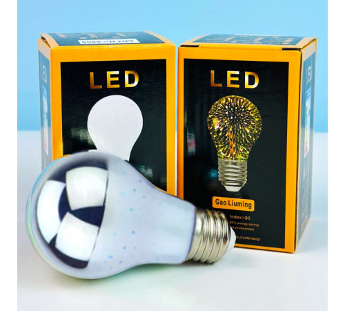 Світлодіодна лампа A60 LED 3D-феєрверк кольорова E27